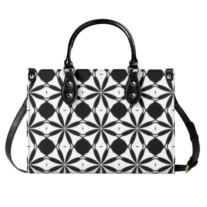 New Black White Geometric Designer Style Luxury Limited Handbag -Luxury Women PU Leather Handbag