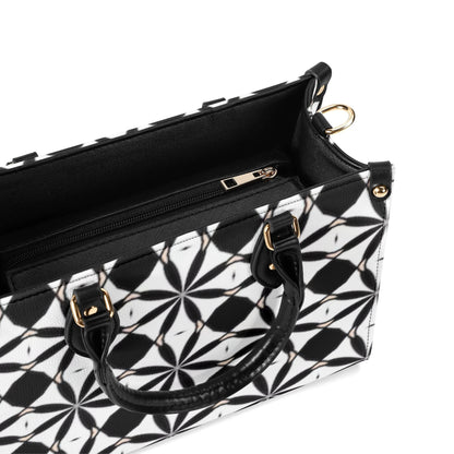 New Black White Geometric Designer Style Luxury Limited Handbag -Luxury Women PU Leather Handbag