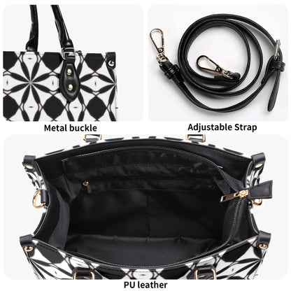 New Black White Geometric Designer Style Luxury Limited Handbag -Luxury Women PU Leather Handbag