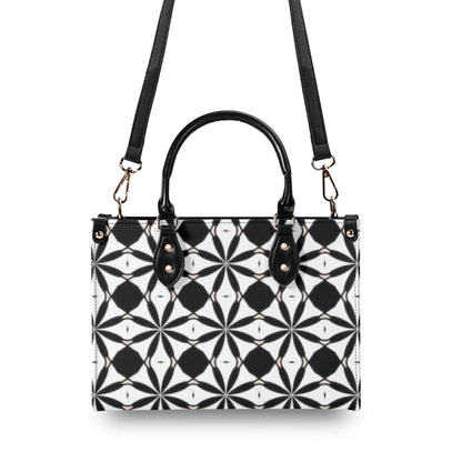 New Black White Geometric Designer Style Luxury Limited Handbag -Luxury Women PU Leather Handbag