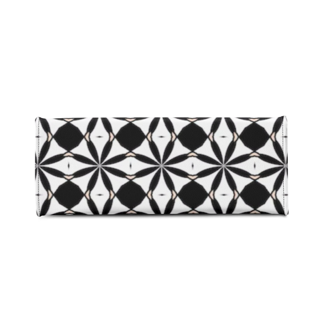 New Black White Geometric Designer Style Luxury Limited Handbag -Luxury Women PU Leather Handbag