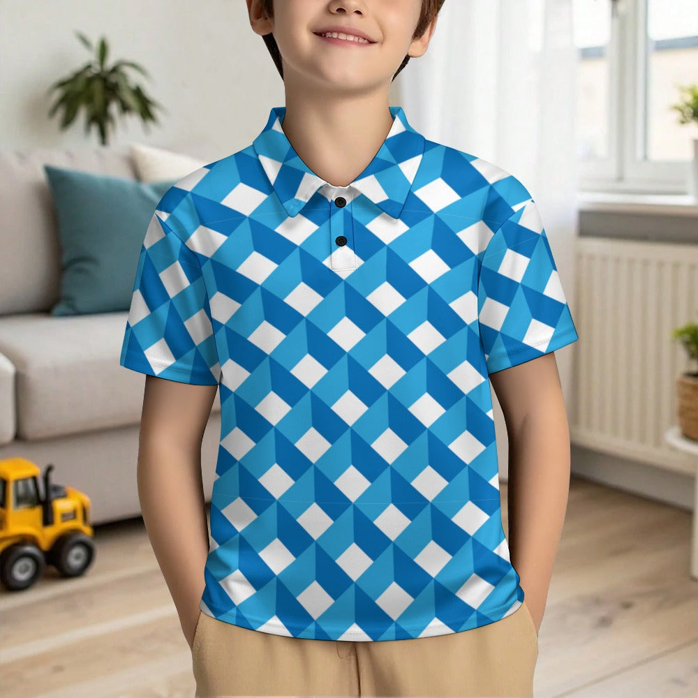 KSC's Exclusive Kids Designs- Young Men's/Boys New Kid's Shoulder buttoned polo shirt