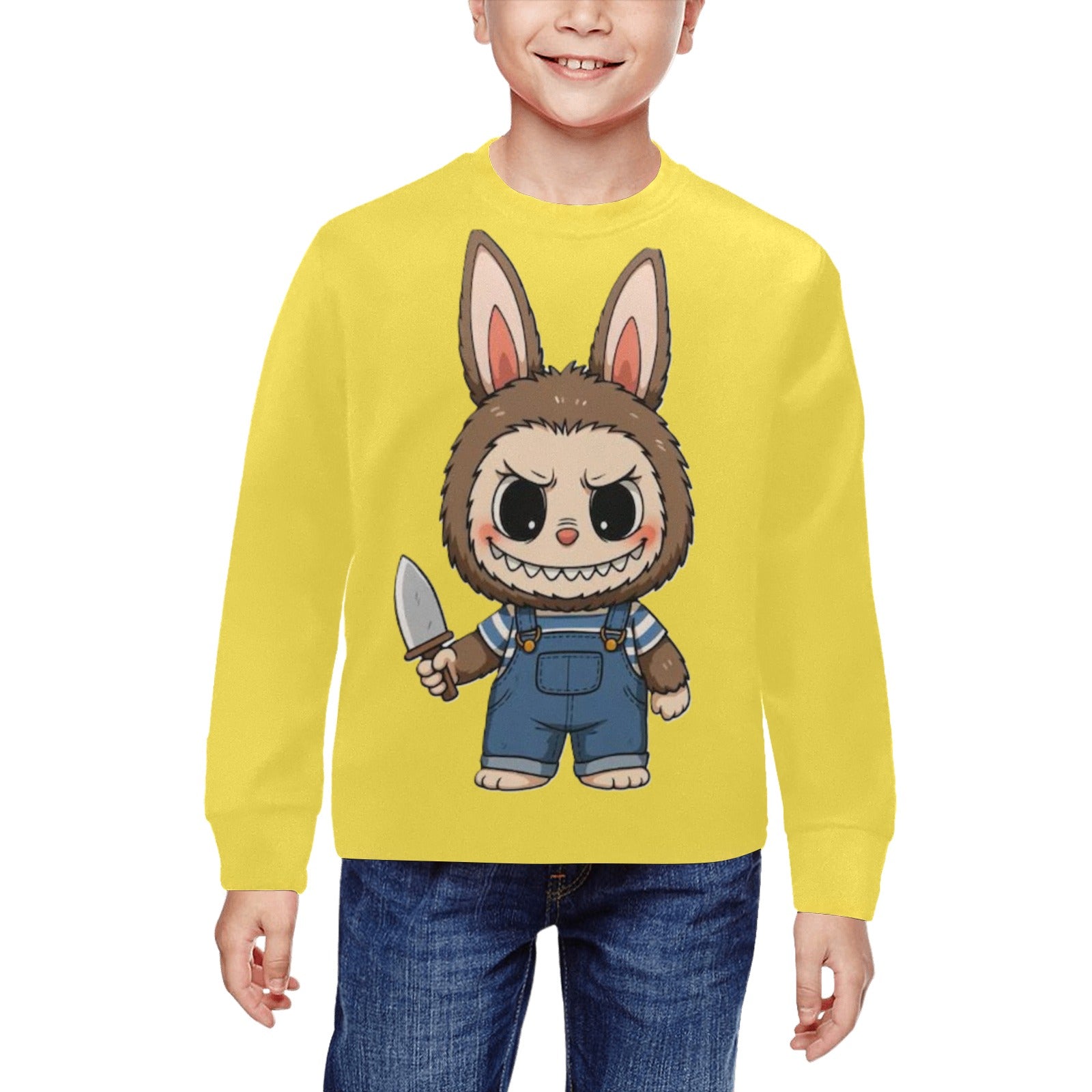 Halloween Rabbit Labubu Unisex Youth Sweatshirts - Assorted Unisex Youth/Kid's Crewneck Sweatshirt