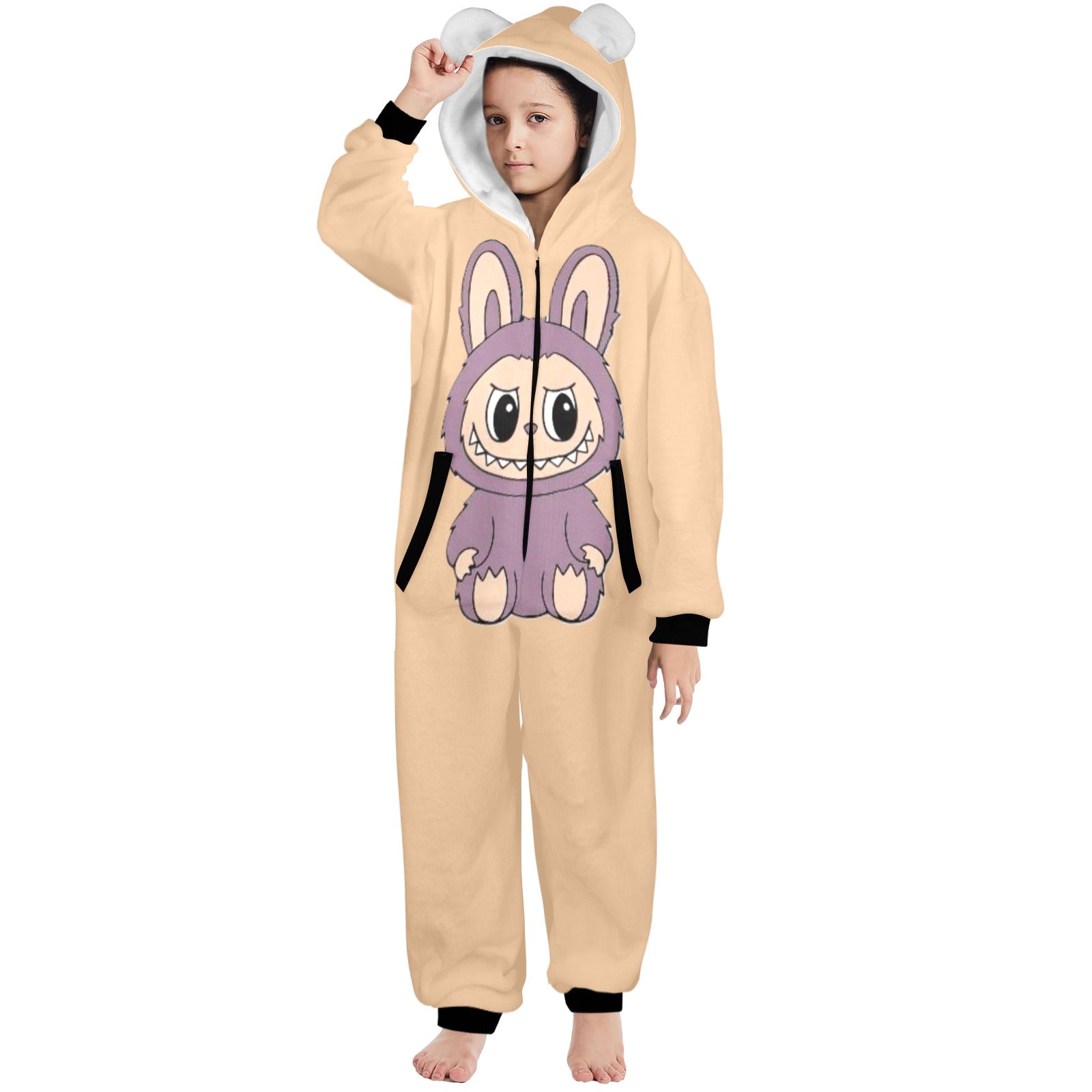 KSC's Exclusive Big Kids Onesie Labubu (8 to 15 Years) Tan Purple Labubu