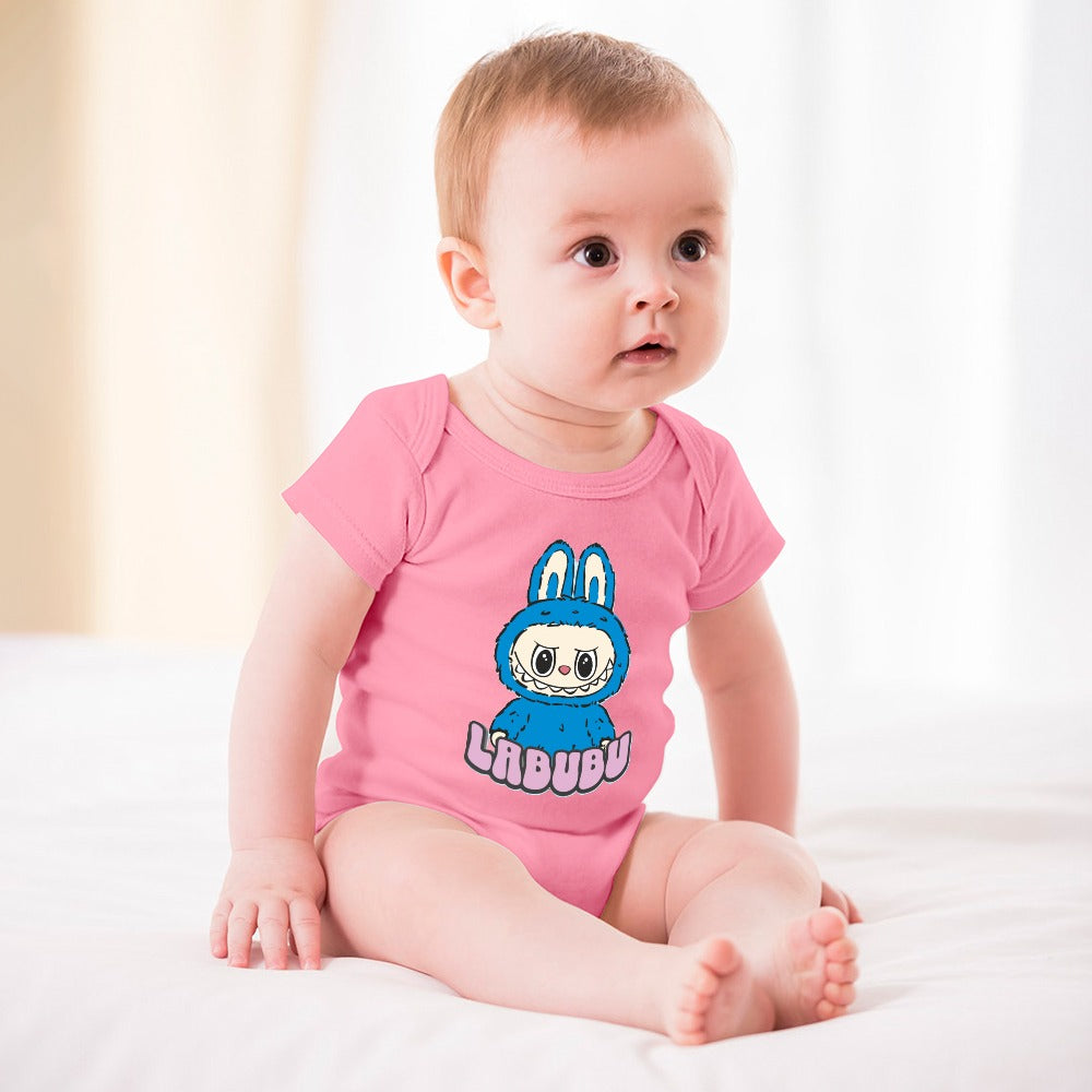 KSC's Cute Baby Labubu Girl Body Suit -Short -Sleeve Baby's Bodysuit