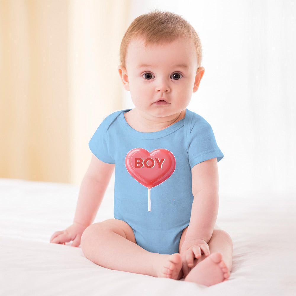 BABY BOY CLOTHING CARTOON PRINT DESIGNS BOYS Short -Sleeve Baby's Bodysuit - CARTOON PRINTS