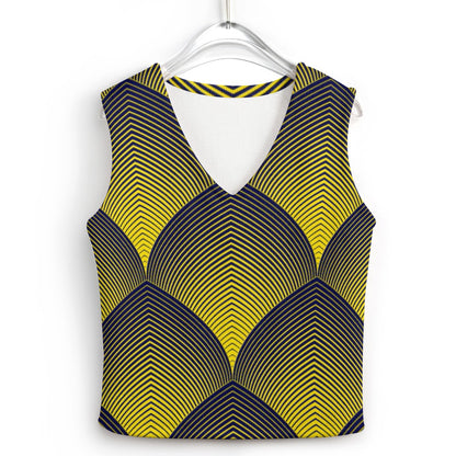 KSC's Custom Vest Designs Women's Long Sleeve Button Knit Vest