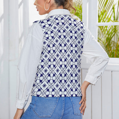 KSC's Custom Vest Designs Women's Long Sleeve Button Knit Vest - 10 OPTIONS INSIDE