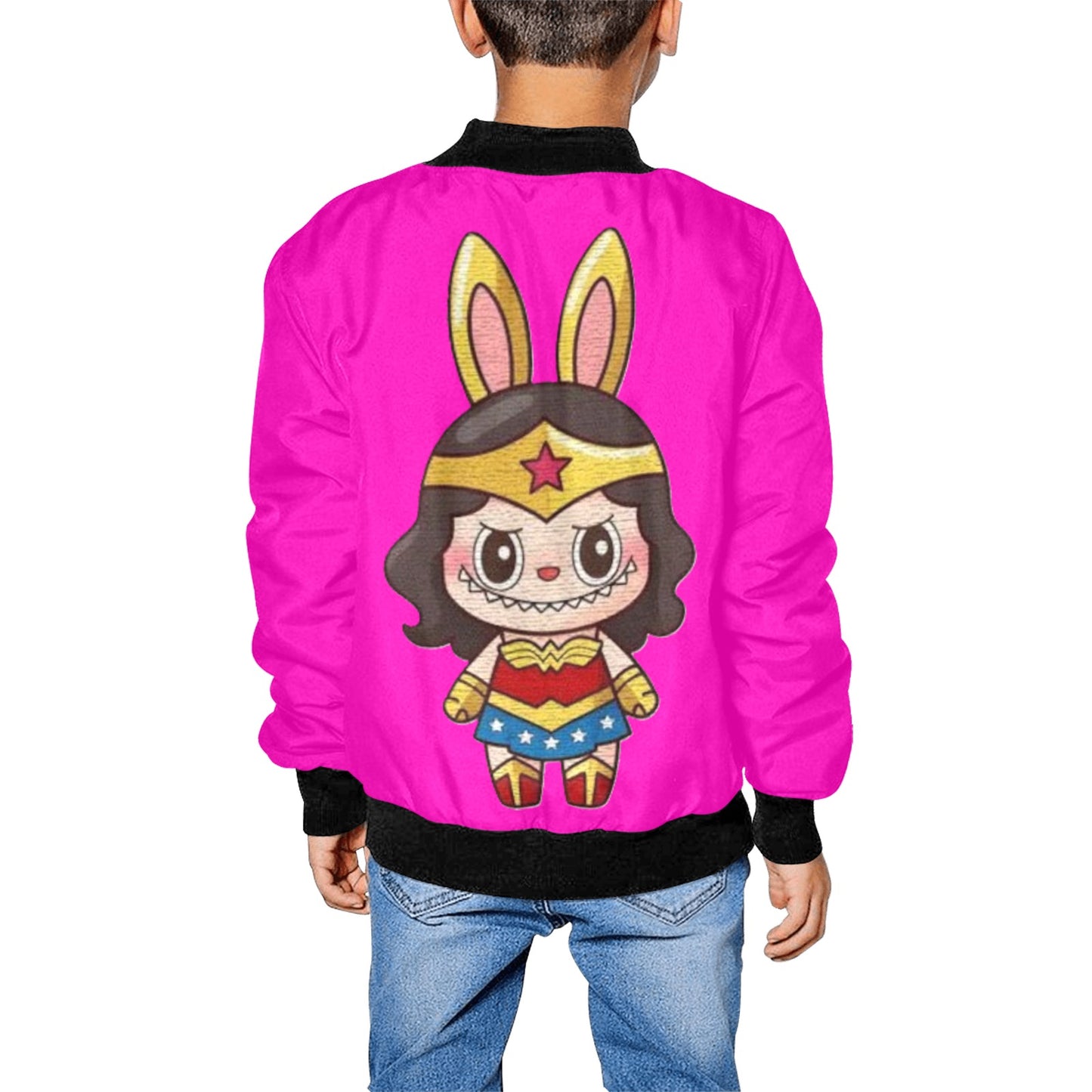 🧥🔥 “Too Cool for Recess!” Labubu Kid’s Bomber Jacket - Kid's Bomber Jacket