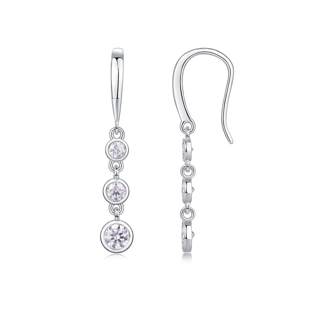 Moissanite Light Luxury Silver Classic Earrings