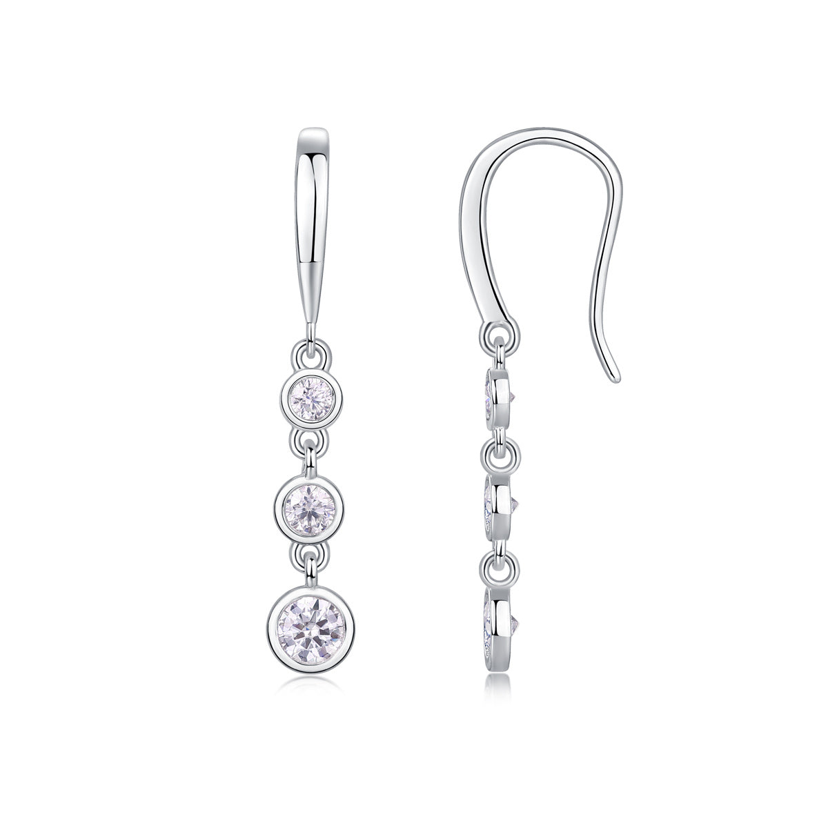 Moissanite Light Luxury Silver Classic Earrings