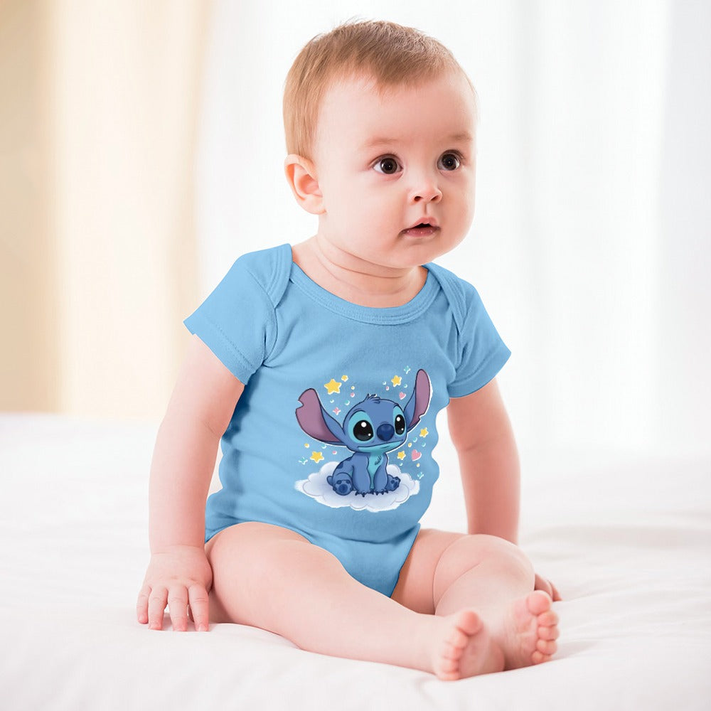 BABY BOY CLOTHING CARTOON PRINT DESIGNS BOYS Short -Sleeve Baby's Bodysuit - CARTOON PRINTS