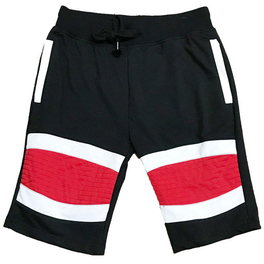 MEN'S Red Stripe Moto Shorts