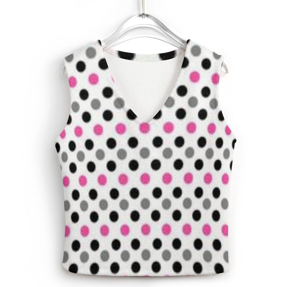 KSC's Custom Vest Designs Women's Long Sleeve Button Knit Vest