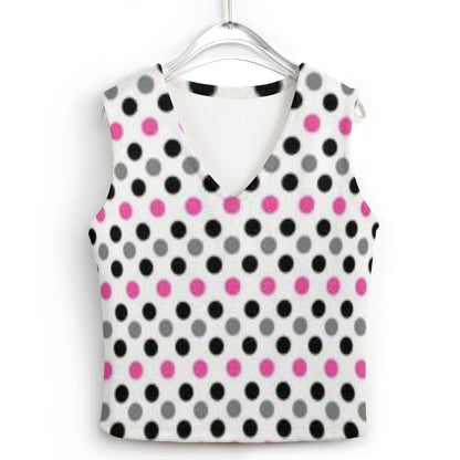 KSC's Custom Vest Designs Women's Long Sleeve Button Knit Vest