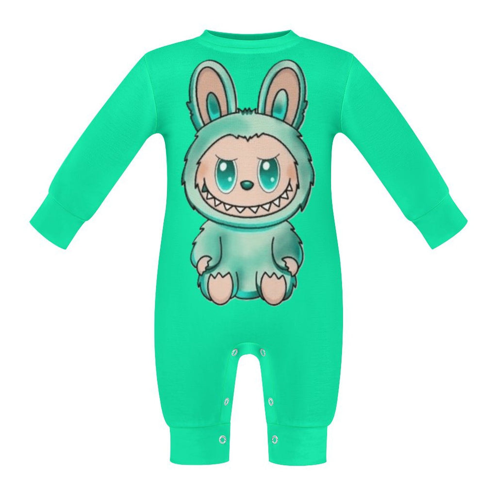Baby Labubu Long Sleeve Onesie Romper With Hat