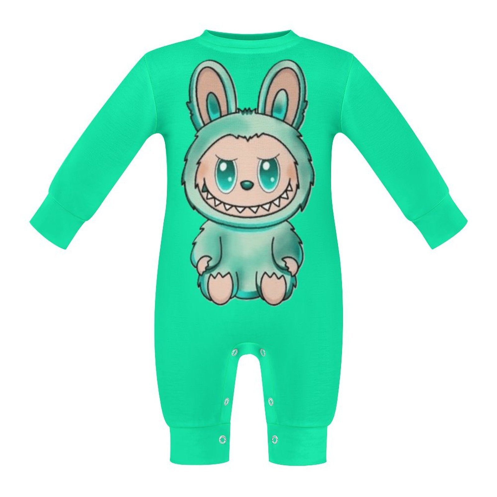 Baby Labubu Long Sleeve Onesie Romper With Hat