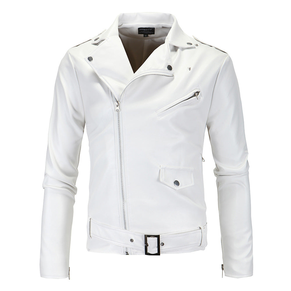 New men's leather jacket Trend Men's motorcycle leather jacket large size men's color