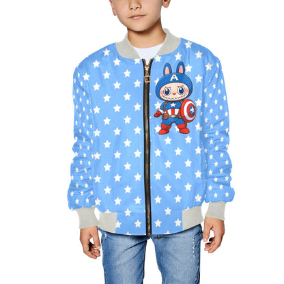 🧥🔥 “Too Cool for Recess!” Labubu Kid’s Bomber Jacket - Kid's Bomber Jacket