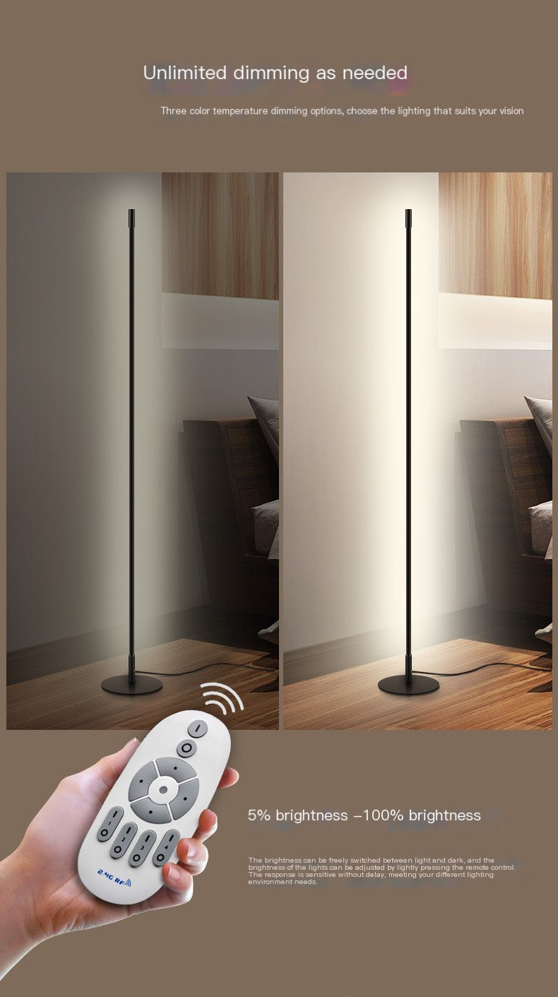 Nordic line lights, Instagram style, minimalist living room, bedroom, bedside decorative lights, personalized long strip wall corner lights, LED floor lights