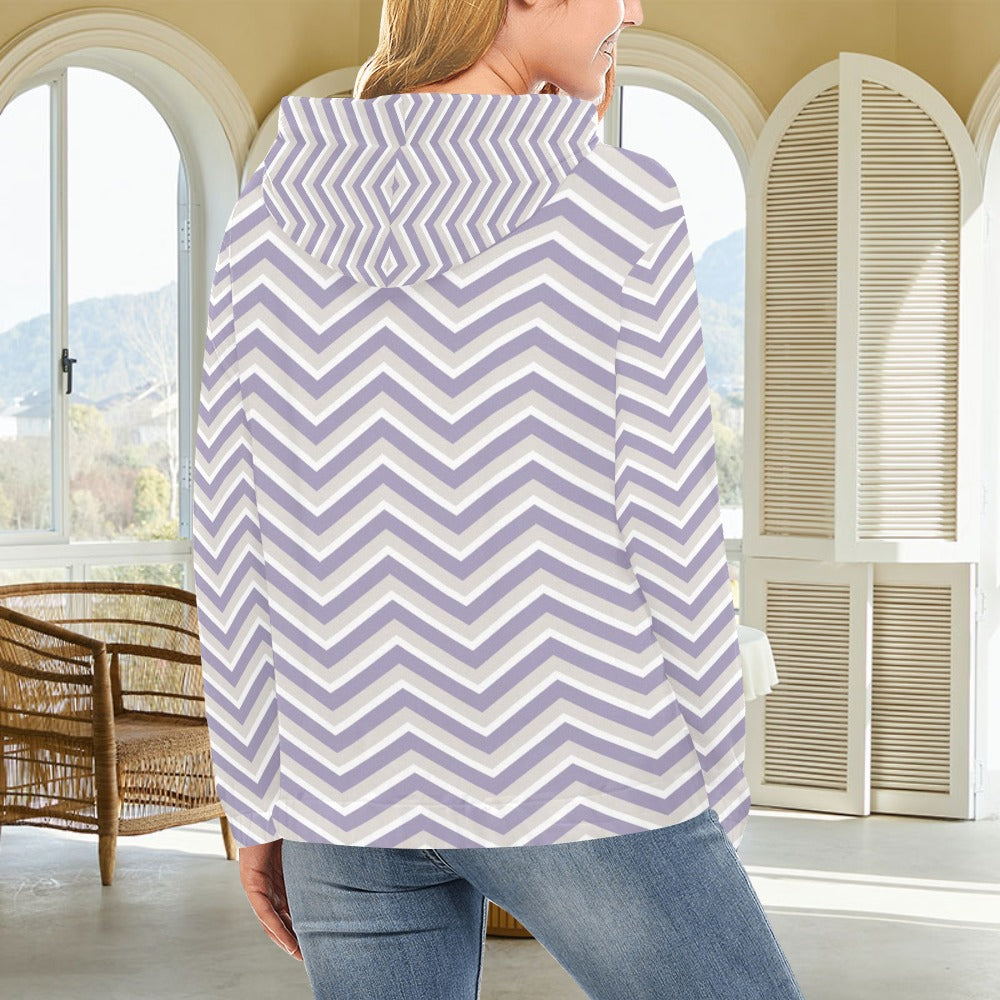 KSC's Exclusive Women's Stripe Design Hoodies Collection (10 Styles) Hoodie (Model H13)