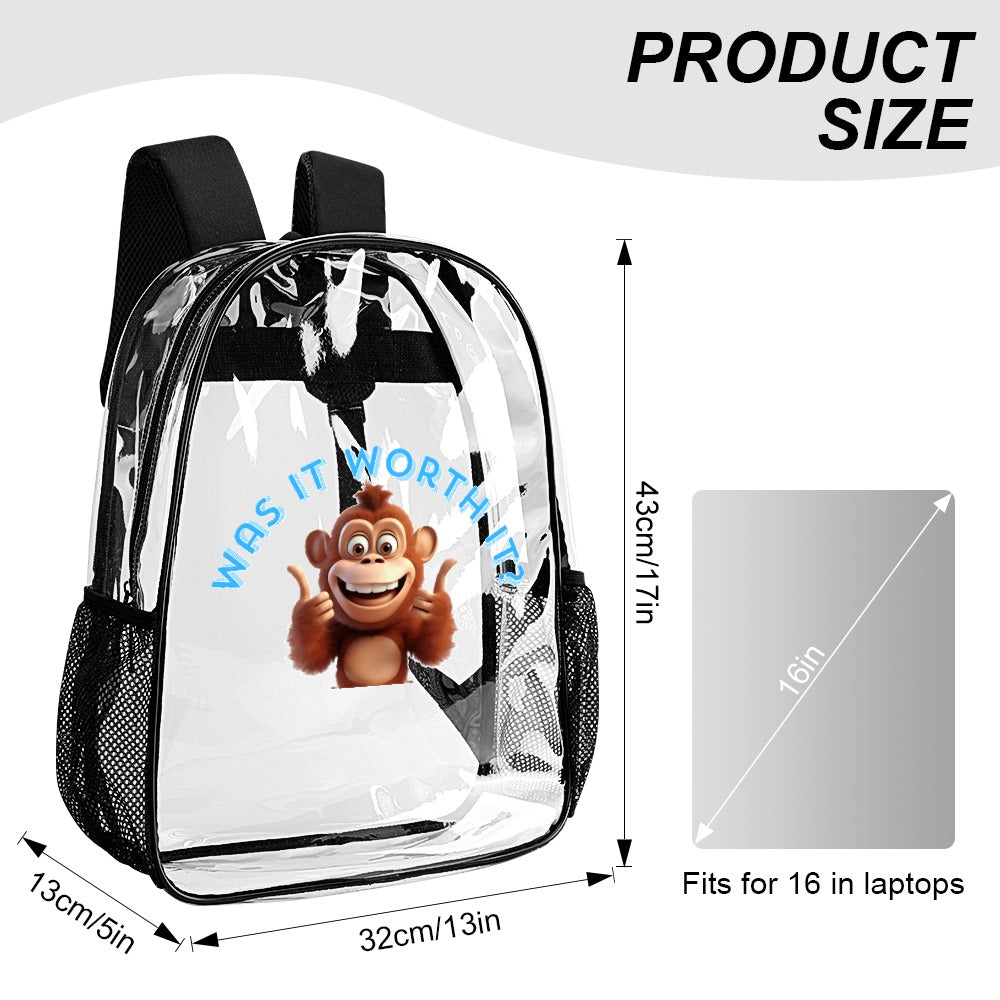 KSC's Custom Designs On Transparent Bag 17 inch New