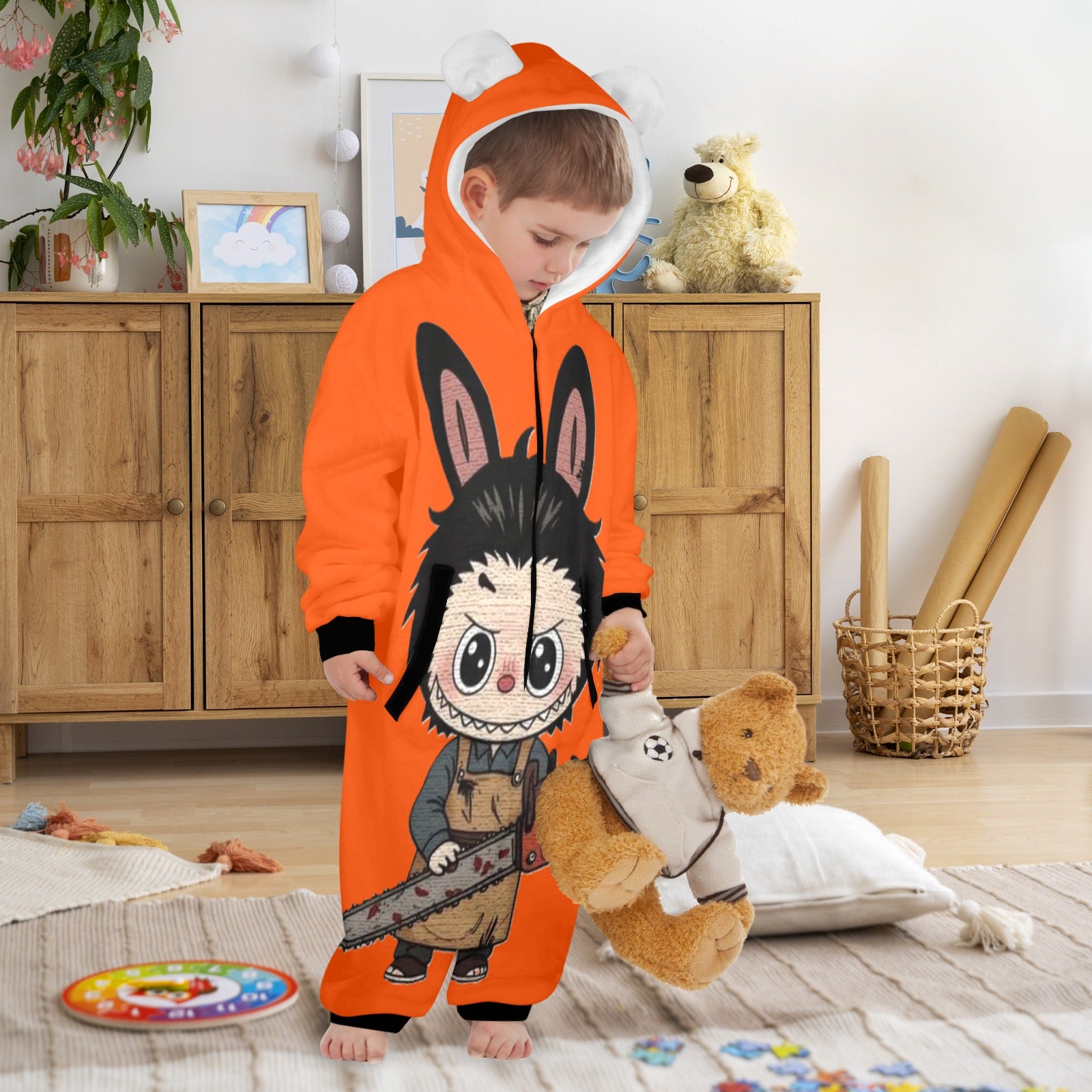 KSC's Halloween Exclusive Little Kids Unisex Onesie Labubu Chainsaw