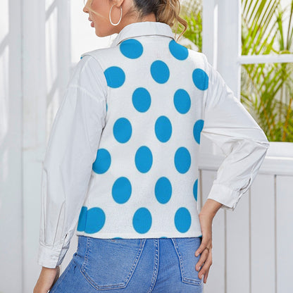 KSC's Custom Designs Women's Long Sleeve Button Knit Vest - 10 OPTIONS INSIDE