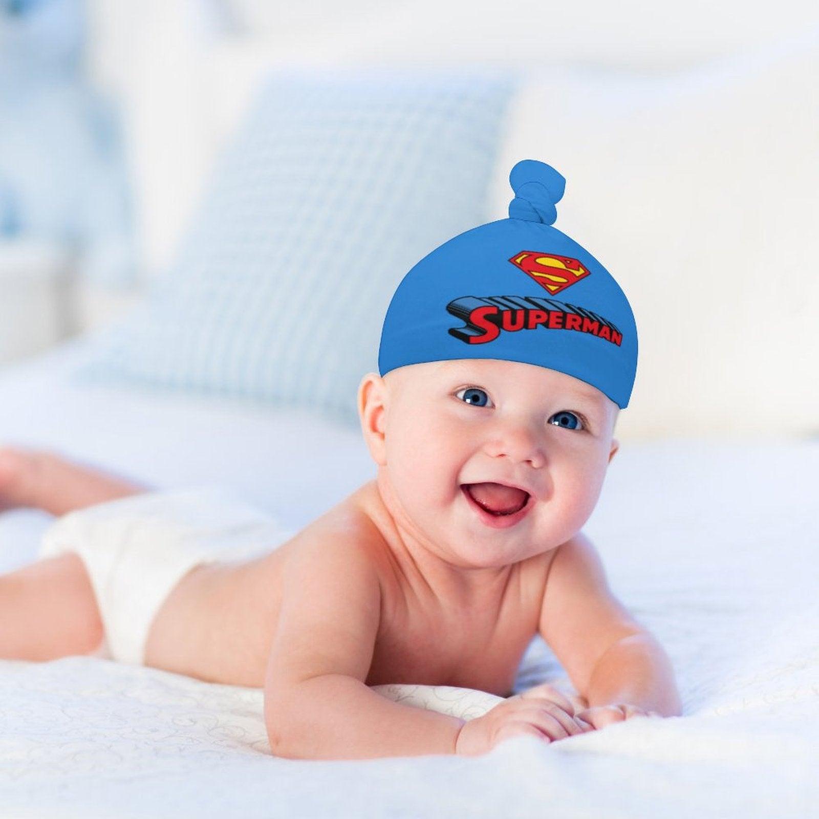 Baby Superman Long Sleeve Onesie Romper with Hat