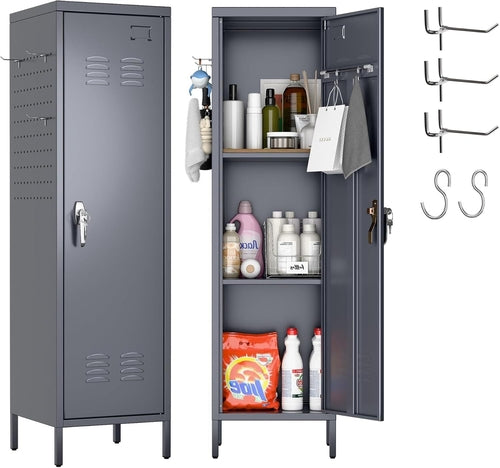 Metal Lockers For Kids, Teens, College Dorms, or Employees With Handle,Metal Storage Locker