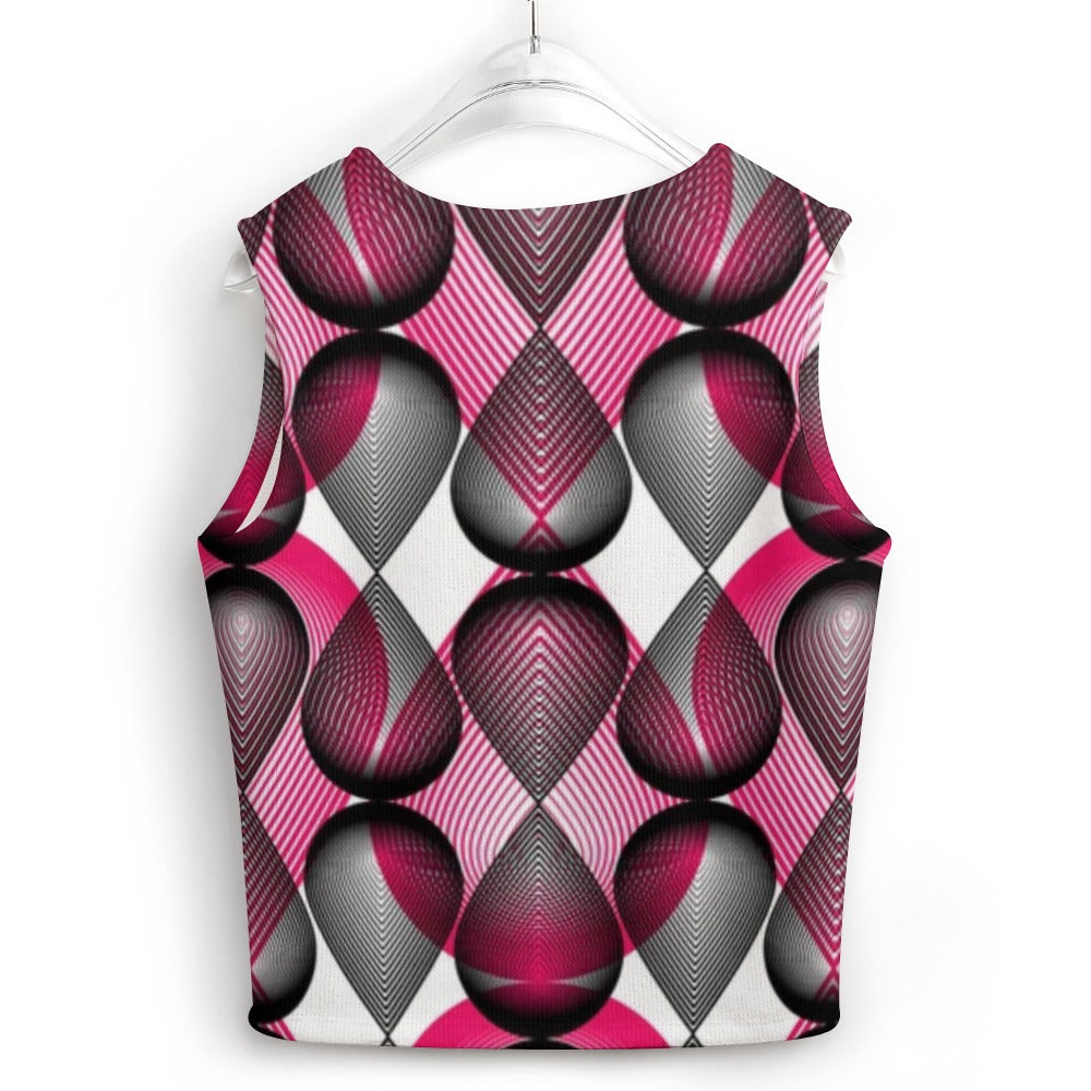 KSC's Custom Vest Designs Women's Long Sleeve Button Knit Vest - 10 OPTIONS INSIDE