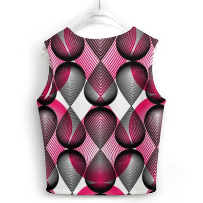 KSC's Custom Vest Designs Women's Long Sleeve Button Knit Vest - 10 OPTIONS INSIDE