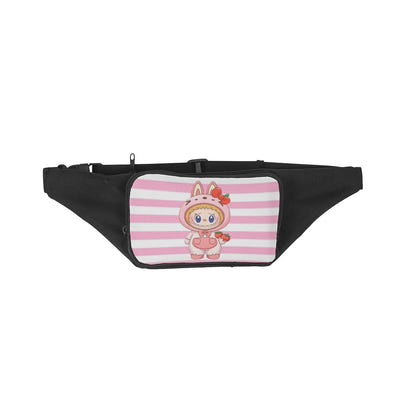 🎀  Labubu Hello Kitty Shortcake Fanny – Pink Stripe Sweetness for All AgesWaist Packs