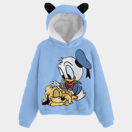 KSC's Limited Edition Baby Donald Duck Kid’s Borg Fleece Sweatshirt With Ear