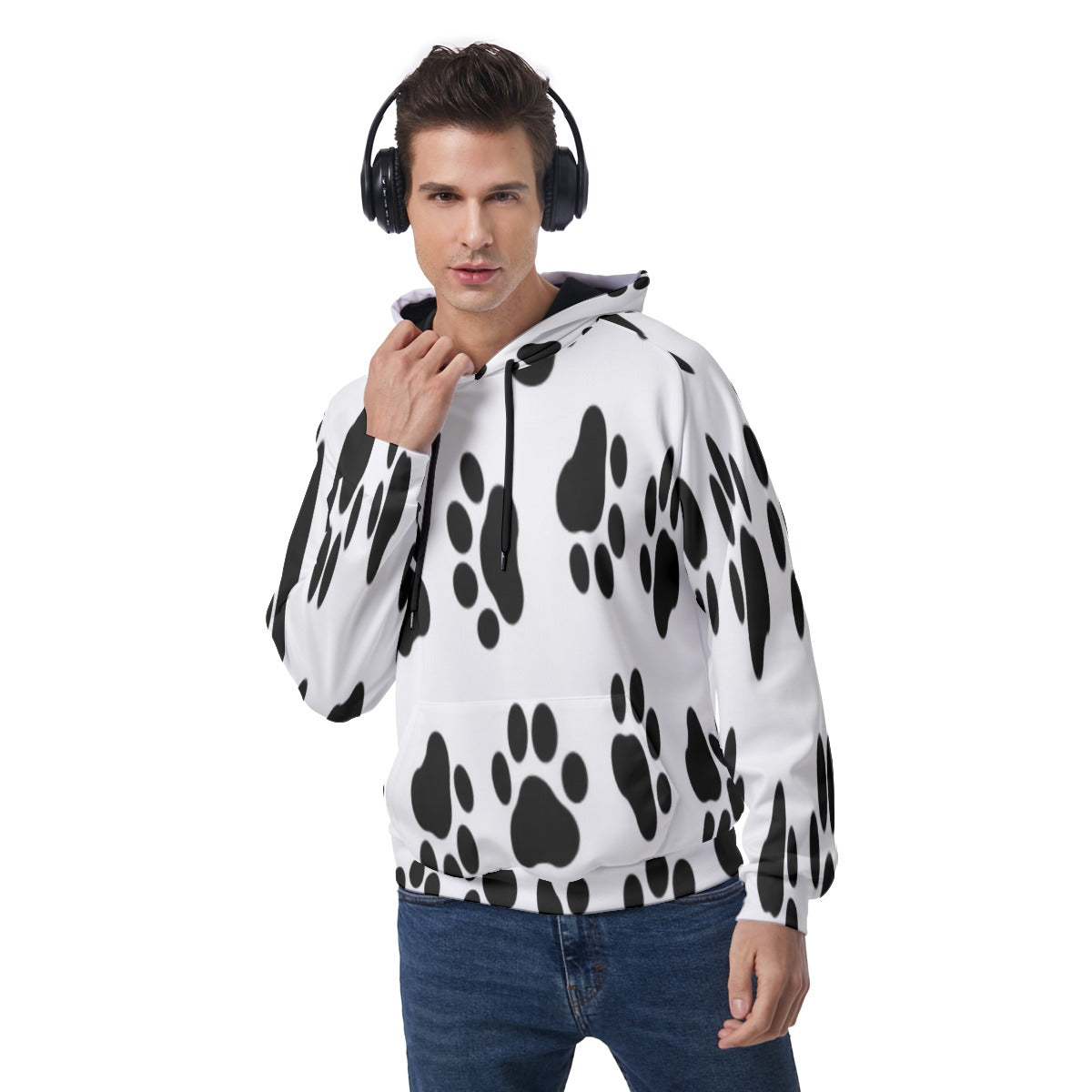 KSC's Exclusive Men's Puppy Paw Raglan Pullover Hoodie