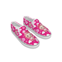 💖Hello Kitty Labubu Sweetheart Slip-On Sneakers – Pink Hearts Edition -Labubu Pink Hearts Kid's Slip On Sneakers-Hello Kitty