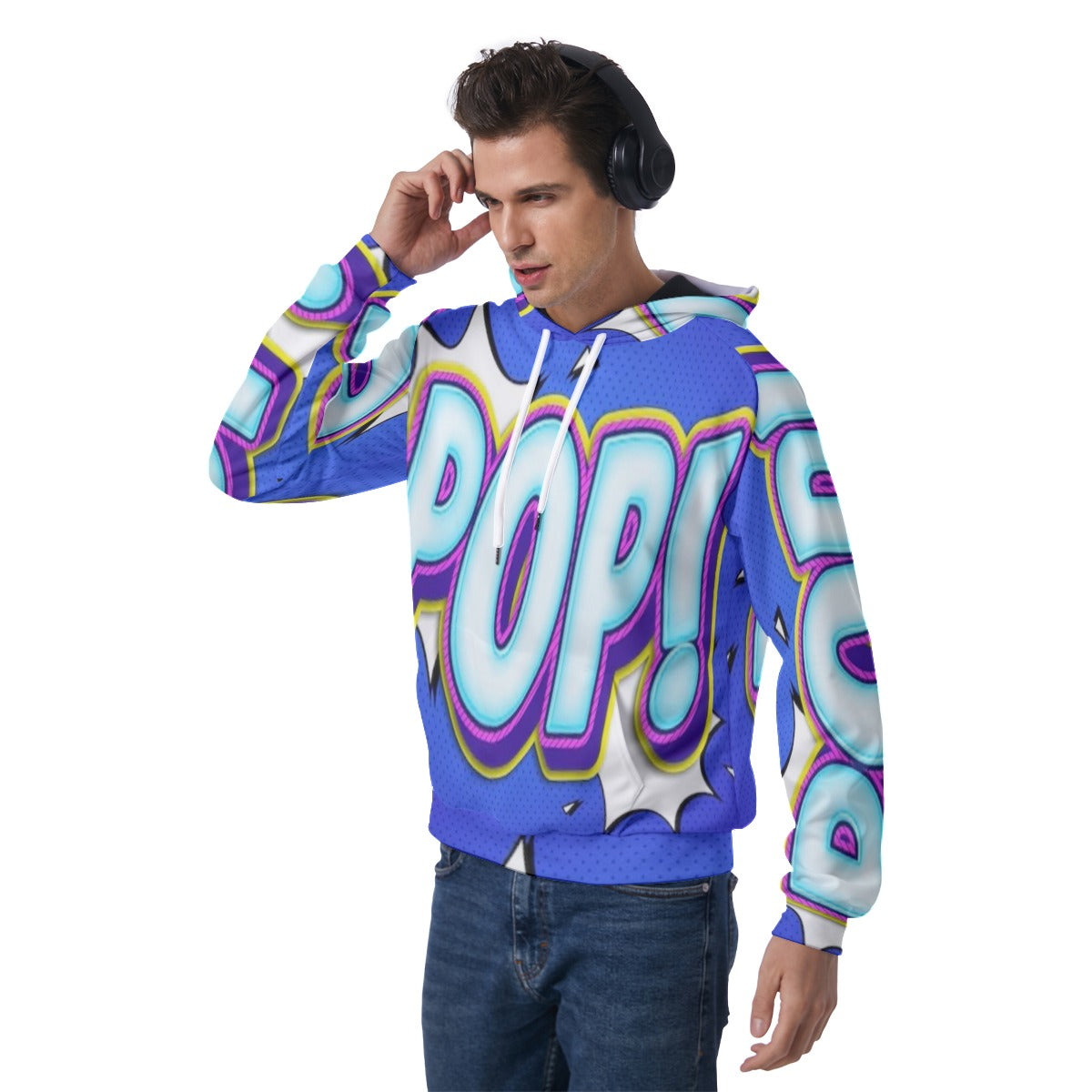 KSC's Exclusive Men's Blue "POP!" Raglan Pullover Hoodie