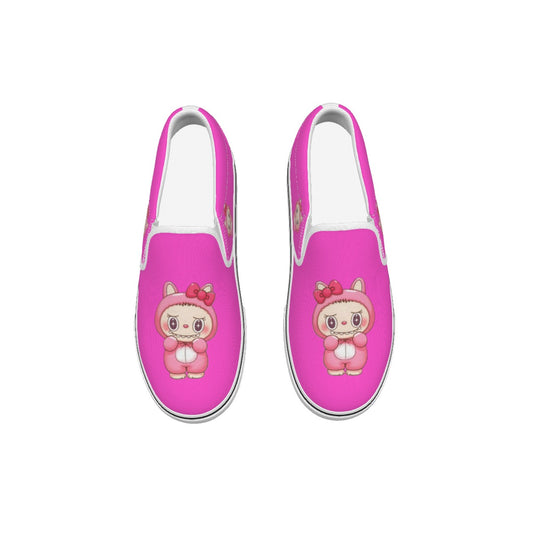 THE CUTEST HELLO KITTY LABUBU Kid's Slip On Sneakers