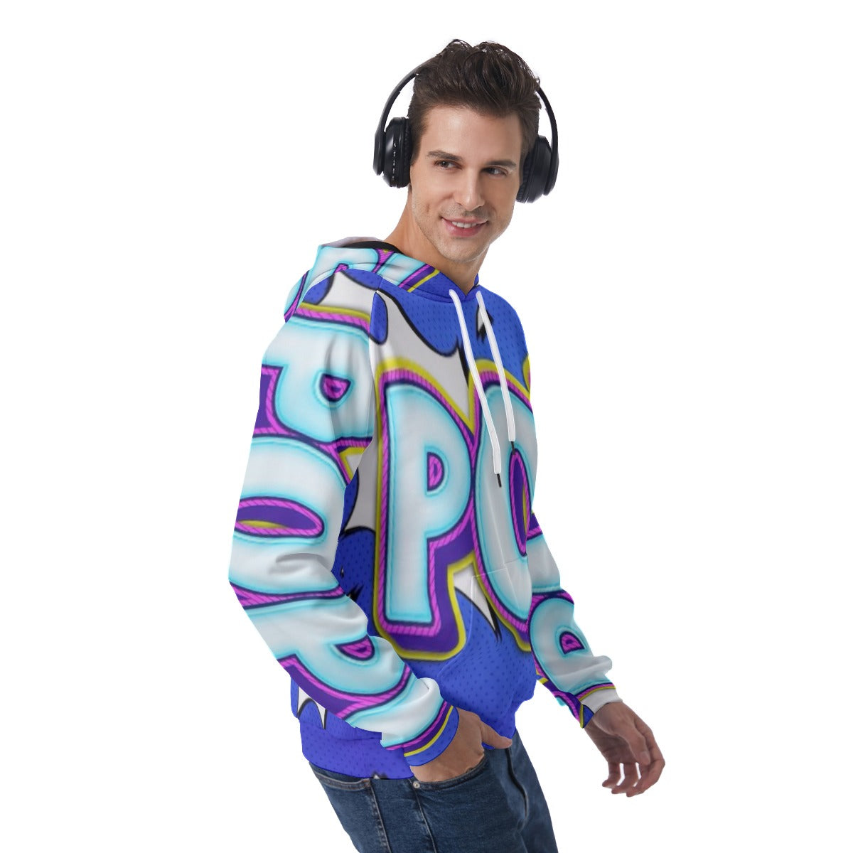 KSC's Exclusive Men's Blue "POP!" Raglan Pullover Hoodie
