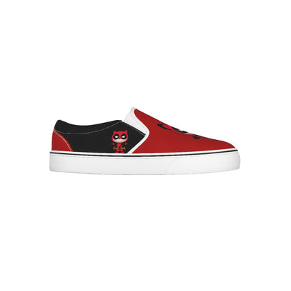 🔴 Hero Style with a Mischievous Twist - Deadpool Labubu Red Kid's Slip On Sneakers