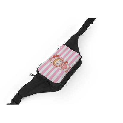 🎀  Labubu Hello Kitty Shortcake Fanny – Pink Stripe Sweetness for All AgesWaist Packs