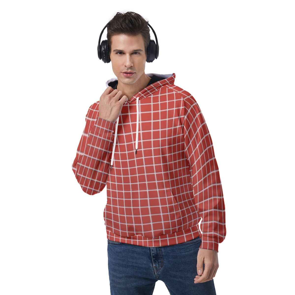 KSC's Exclusive Men's Red Brick Raglan Pullover Hoodie