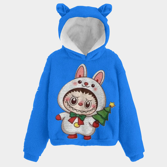 KSC's Limited Edition Christmas Labubu Collection Kid’s Borg Fleece Sweatshirt With Ears