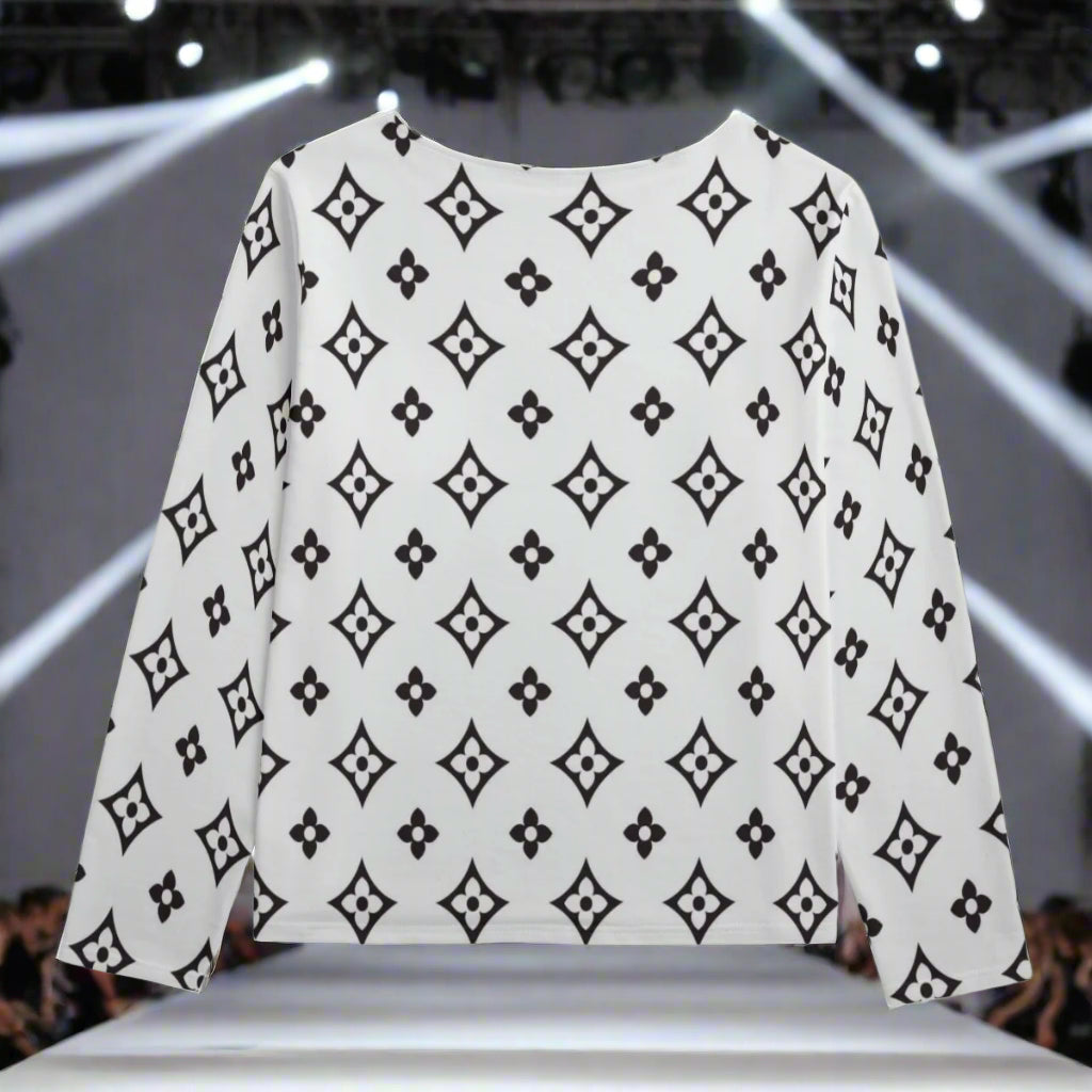 HOT NEW ITEM - Women's Boat Neckline Sweatshirt With Chest Pocket | 310GSM Cotton