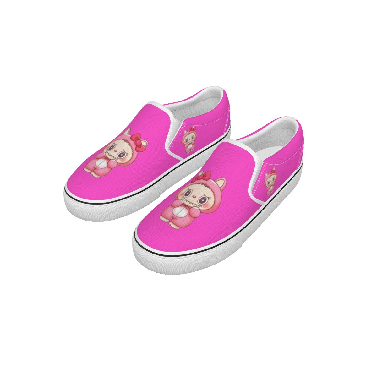 THE CUTEST HELLO KITTY LABUBU Kid's Slip On Sneakers