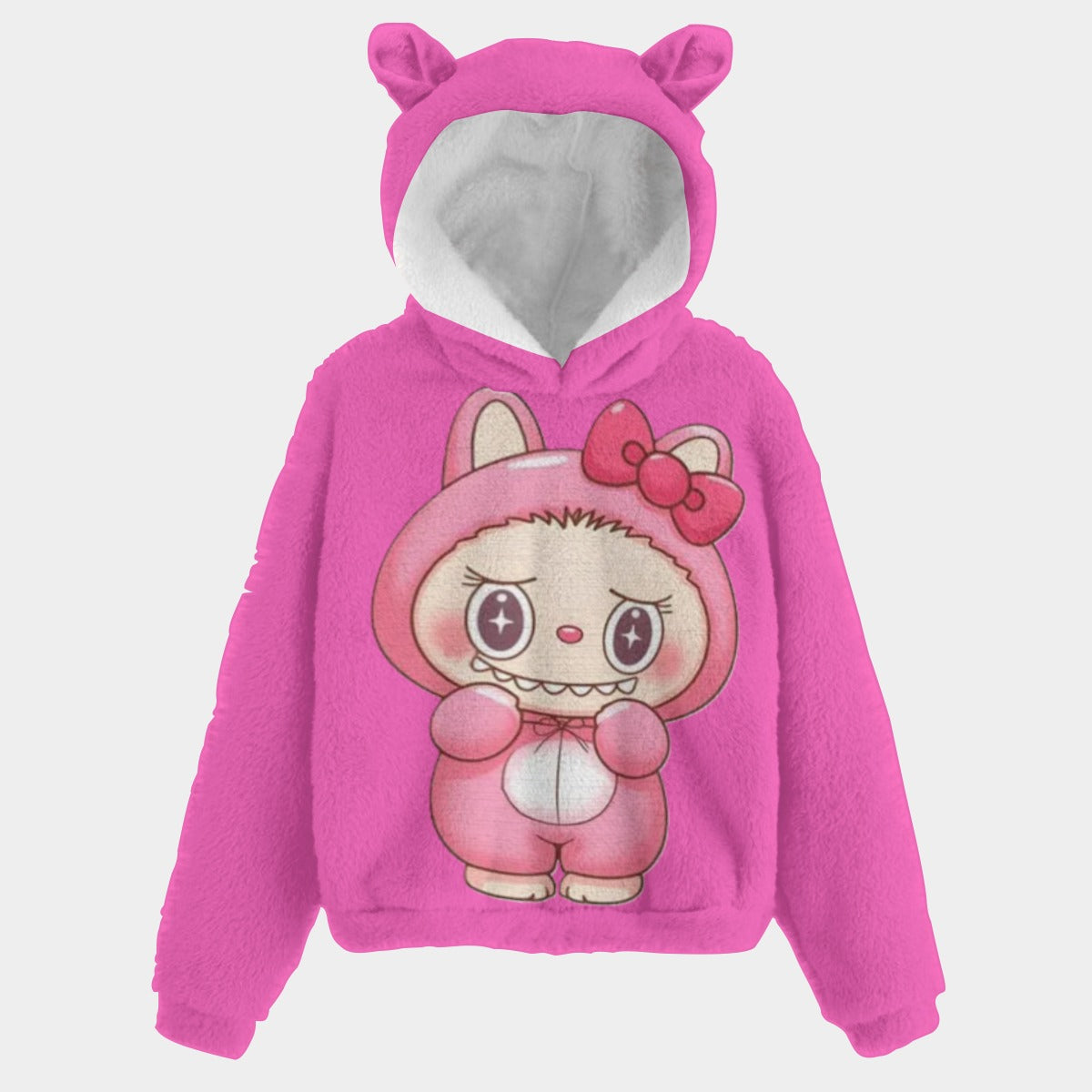KSC's Exclusive Hello Kitty Labubu Kid’s Borg Fleece Sweatshirt With Ears