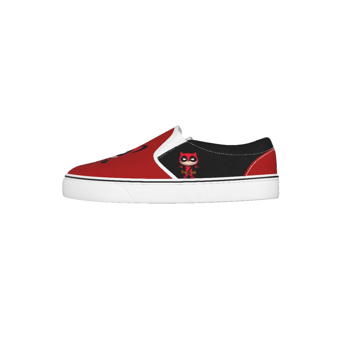 🔴 Hero Style with a Mischievous Twist - Deadpool Labubu Red Kid's Slip On Sneakers