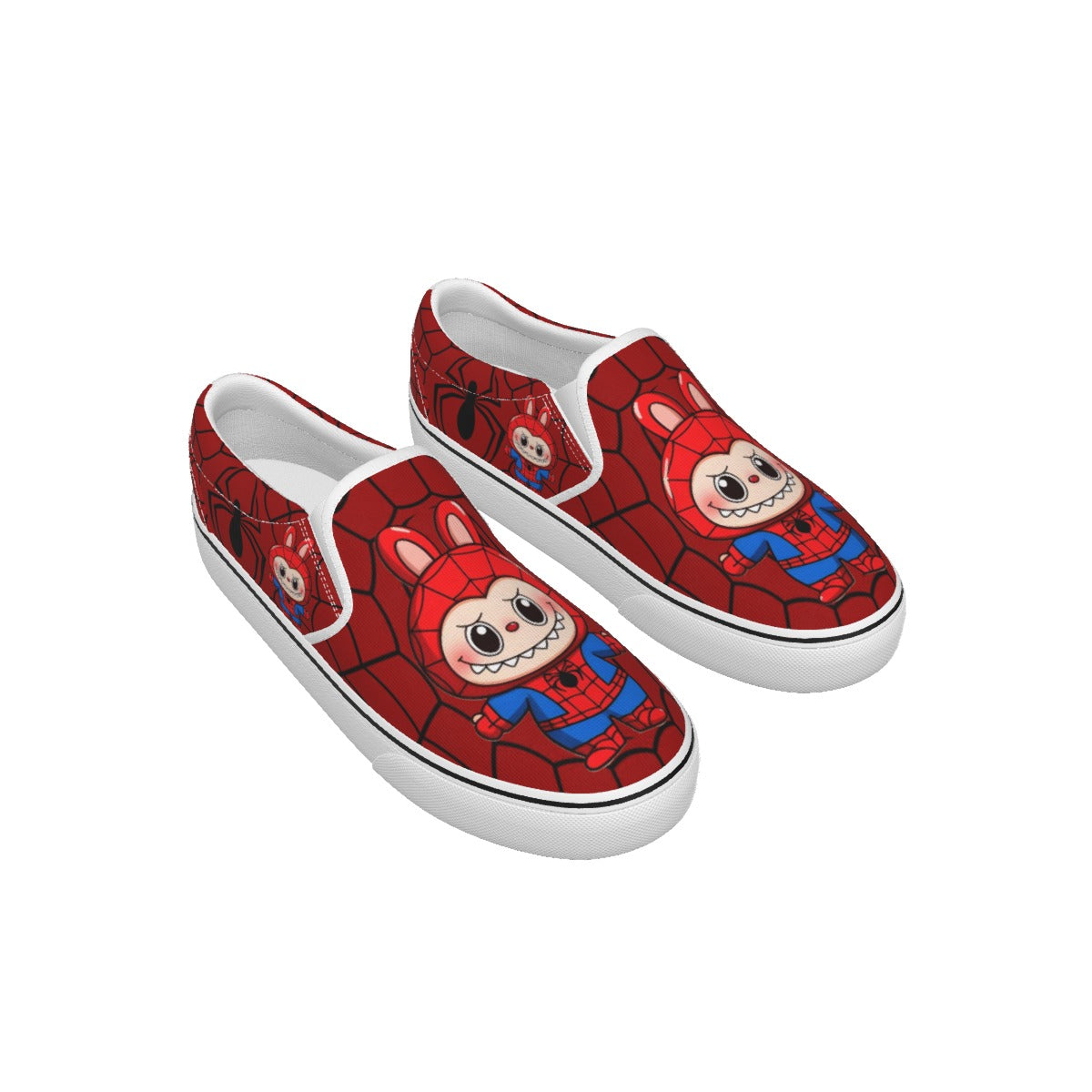 🕷️ Web-Slingin’ Style for Tiny Trendsetters - Spiderman Labubu Kid's Slip On Sneakers