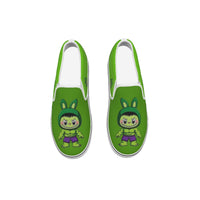 💚 Smash Style, Max Comfort Kid's Shoes -Avengers Style Labubu Hulk Green Kid's Slip On Sneakers
