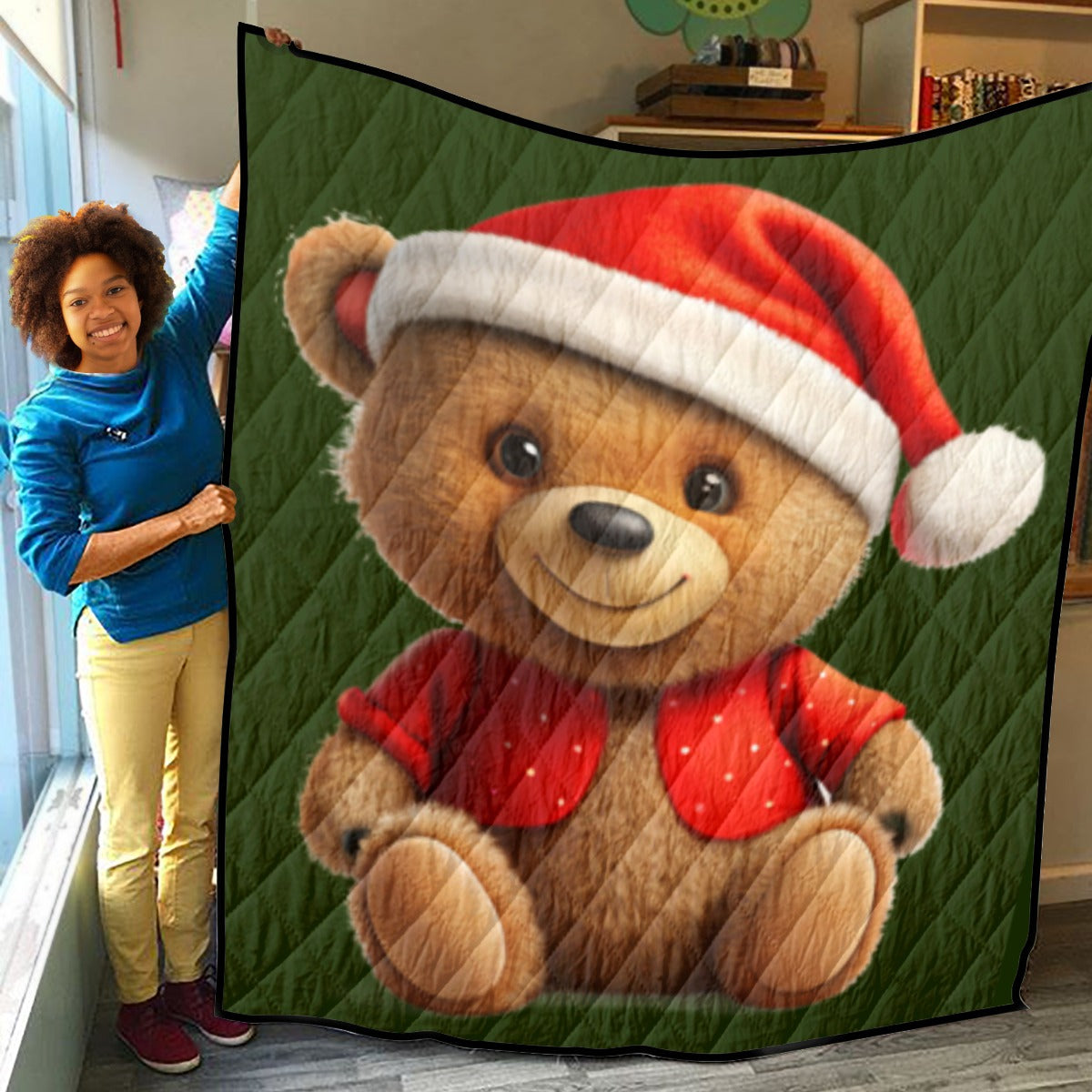 CHRISTMAS TEDDY Household Lightweight & Breathable Quilt